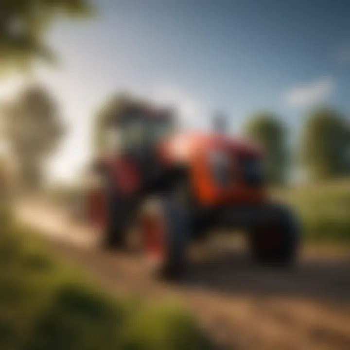 Landscape enhanced by the tractor