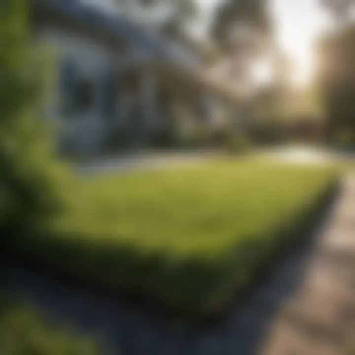 Vibrant green sod installation on a residential lawn