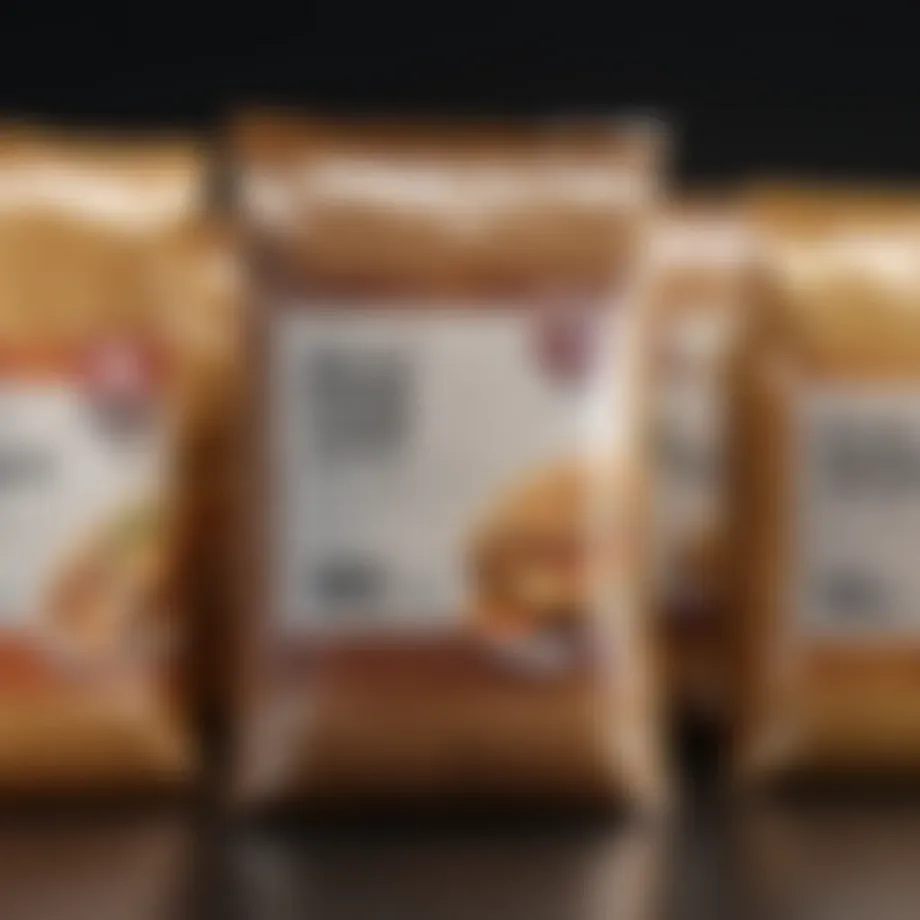 Detailed representation of sodium content labeling on food packaging