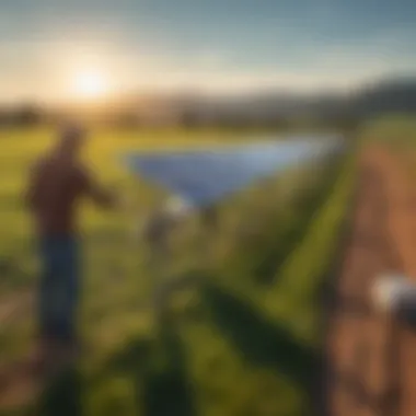 Solar powered electric fence installation for goat farms