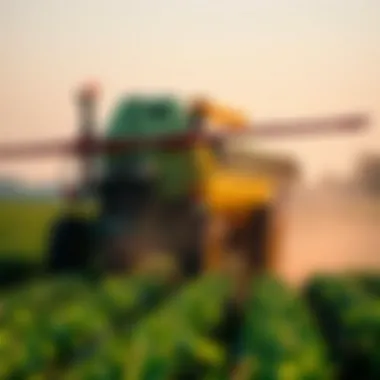 Spraying crops with a three point sprayer tank