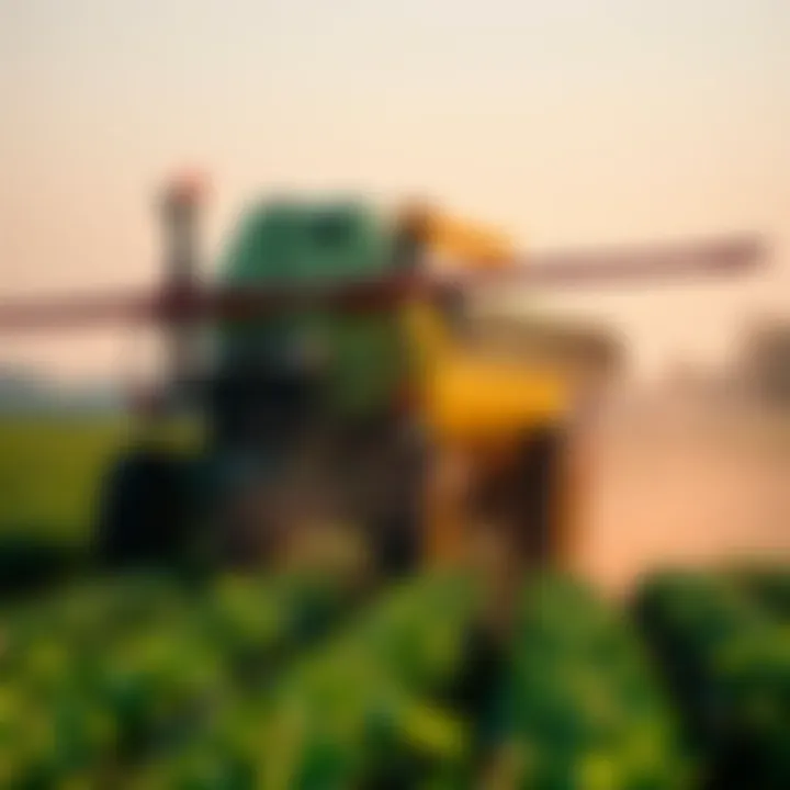 Spraying crops with a three point sprayer tank