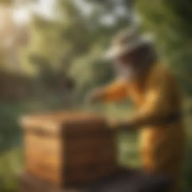 Sustainable Practices in Beekeeping A scenic view of a sustainable apiary