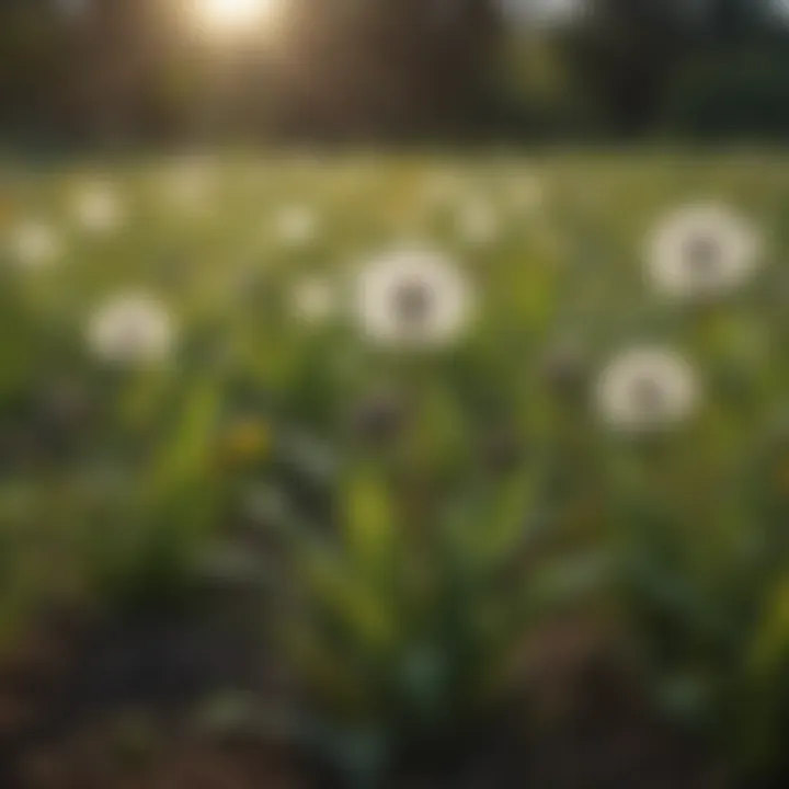 Sustainable agricultural practices incorporating dandelions