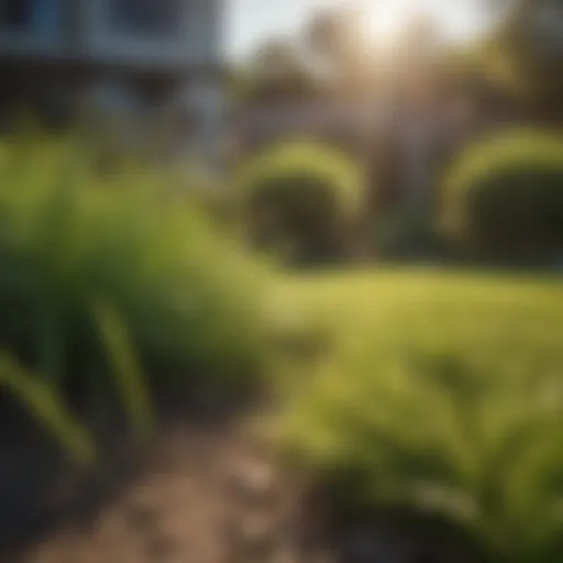 Healthy lawn with vibrant grass