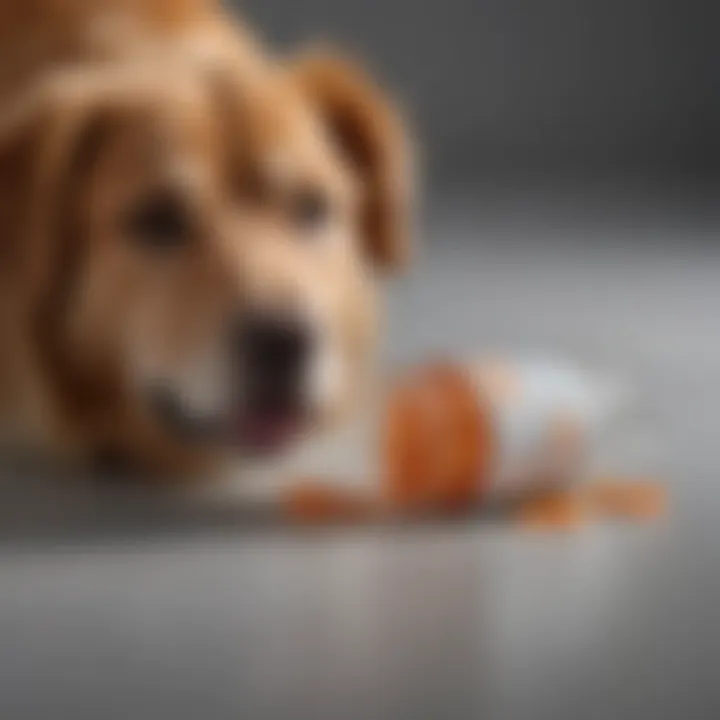 A close-up of Strongid dewormer packaging