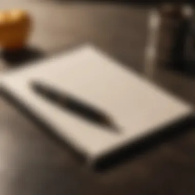 Notepad and Pen Set for Office Use A stylish notepad and pen set ideal for office use and organization.