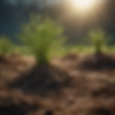 Infographic on sustainable agricultural practices incorporating mycorrhizae