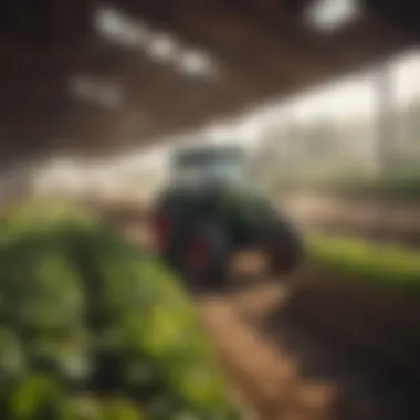 Sustainable Practices in Agriculture Illustration depicting sustainable agricultural practices