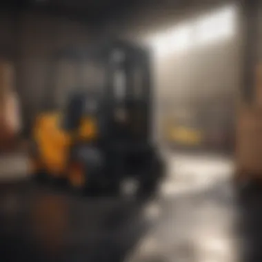 Close-up of Taylor Forklift showcasing advanced machinery