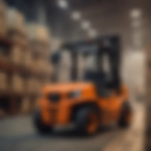 Taylor Forklifts in a vibrant industrial setting