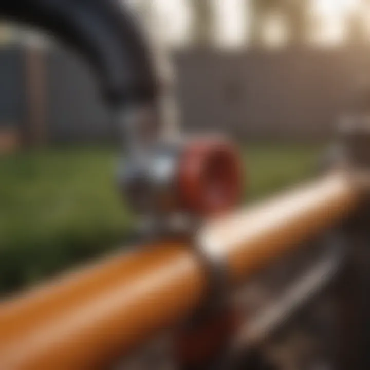 Close-up of a tee clamp installed on a pipe, highlighting its functionality