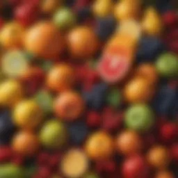 Vibrant assortment of fresh, ripe fruits ready for juicing