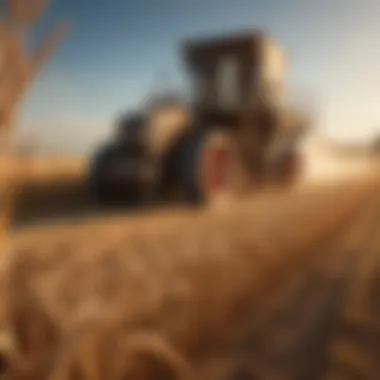 Historical wheat harvesting methods depicted in an illustration