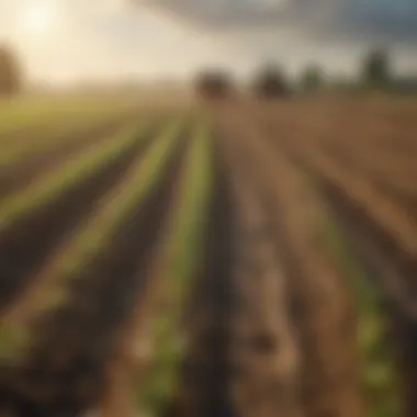 Healthy Agricultural Field A detailed illustration of a healthy agricultural field
