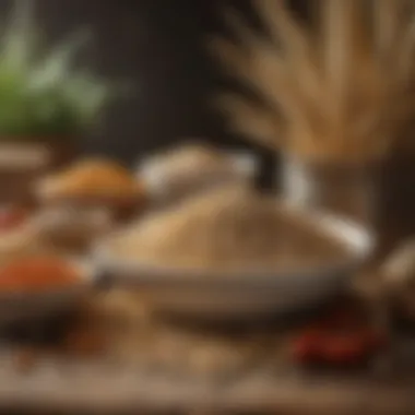 Foundation of Essential Carbohydrates Whole grains and legumes displayed in a natural setting
