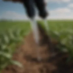 Precision application of liquid fertilizer using a rubber syringe