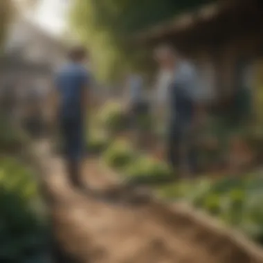 A group of individuals engaged in a community gardening project