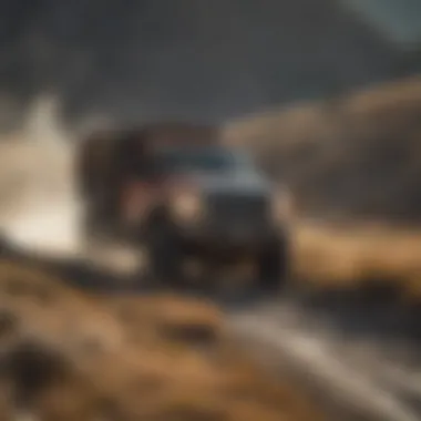 A rugged truck navigating through the diverse terrains of Yellowstone National Park