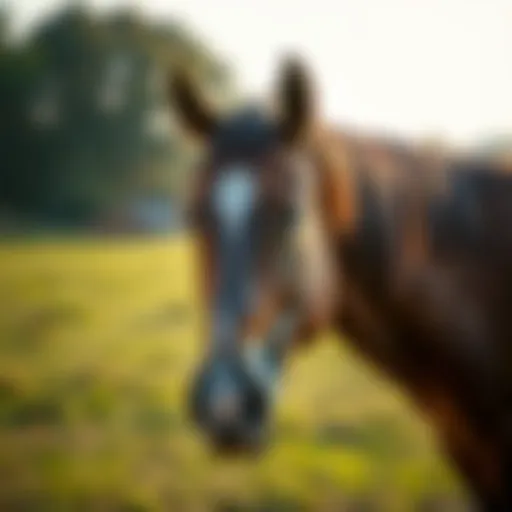 Tranquil horse enjoying a peaceful pasture