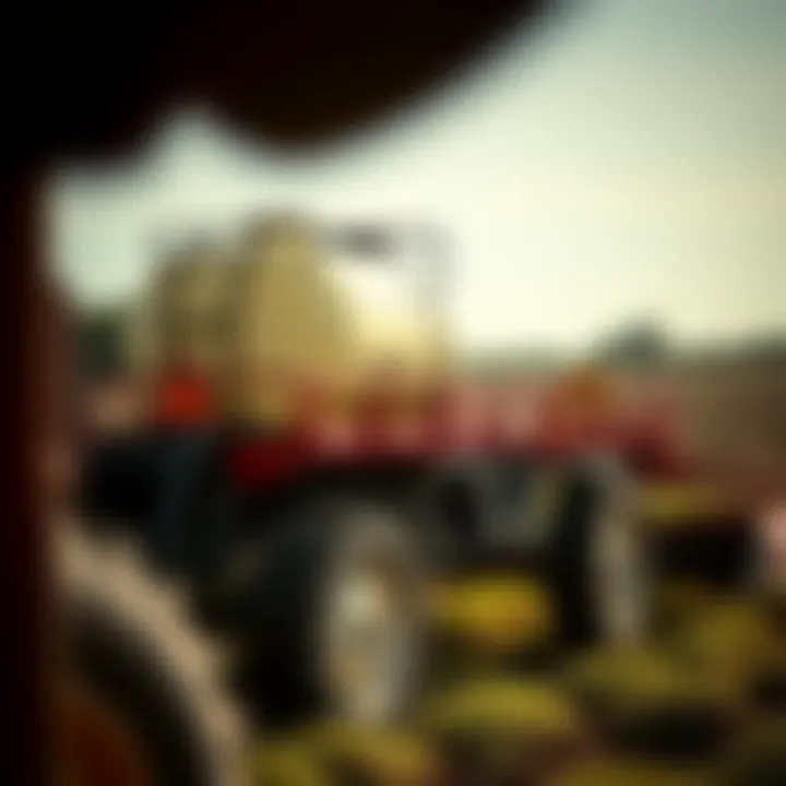 Three point sprayer tank mounted on a tractor