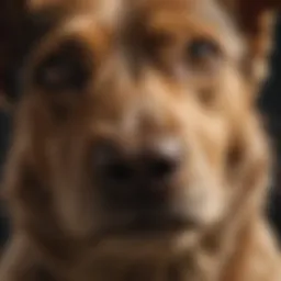Close-up of a dog with a tick on its fur