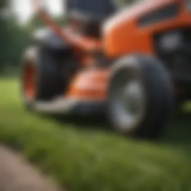 Innovative Blade Technology in Lawn Mowers Close-up of lawn mower blade technology