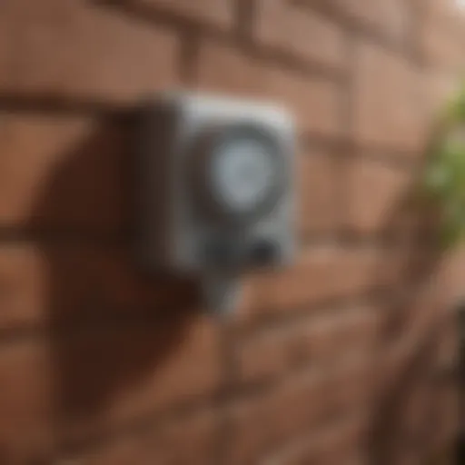 Tork outdoor lighting timer mounted on a wall