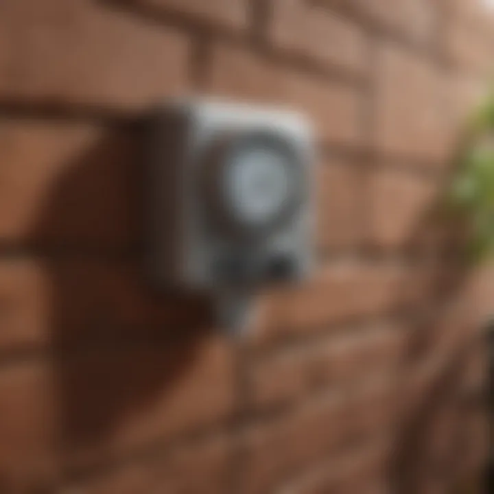 Tork outdoor lighting timer mounted on a wall