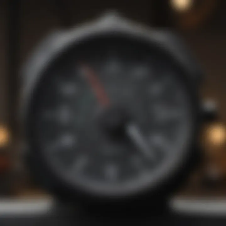 Close-up of Tork timer settings being adjusted