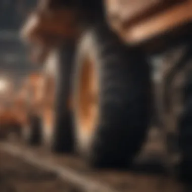 Field technician performing maintenance on agricultural machinery track