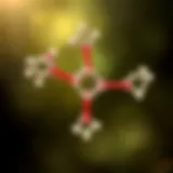Chemical structure of triclosan illustrating its molecular composition