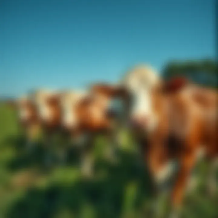 Happy cows in a well-maintained pasture