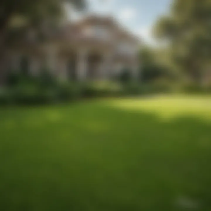 Well-maintained Saint Augustine lawn with lush greenery