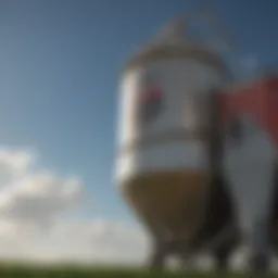 Close-up view of a modern ag hopper showcasing its innovative design.