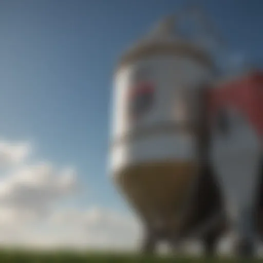 Close-up view of a modern ag hopper showcasing its innovative design.