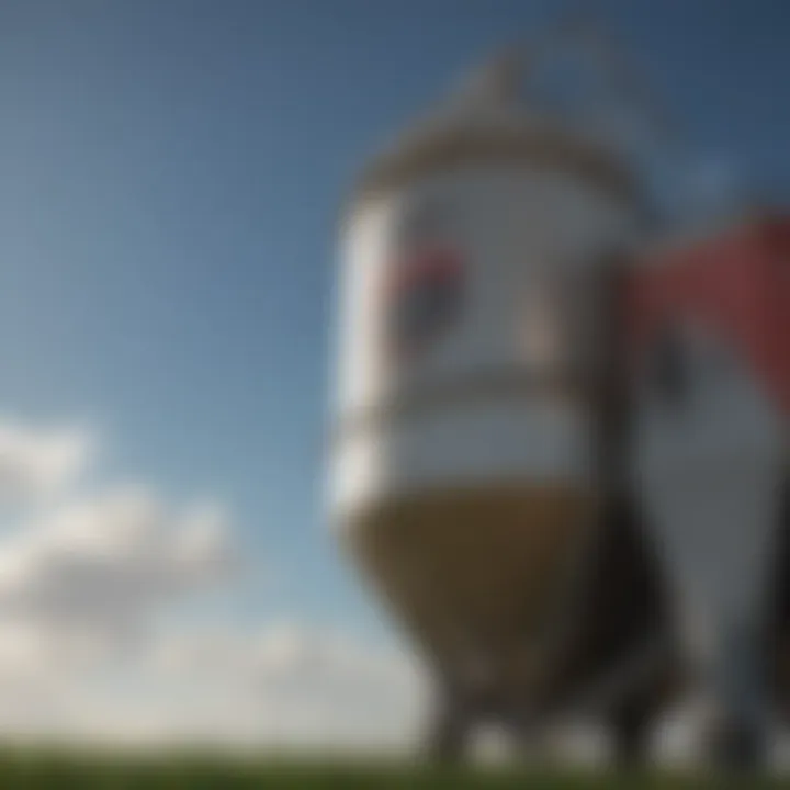 Close-up view of a modern ag hopper showcasing its innovative design.
