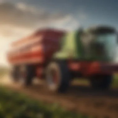 Future trends in agriculture illustrated with advanced ag hopper technology.