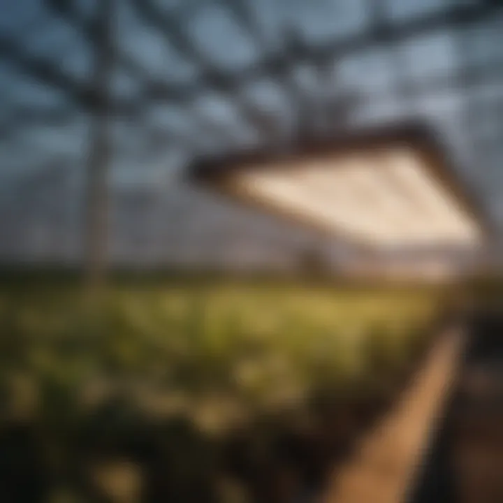 Agrosun grow lights in a greenhouse setting