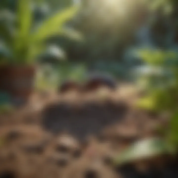 Application of Bifen Ant Poison in a garden