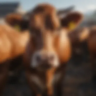 Cattle exhibiting calm behavior during the loading process