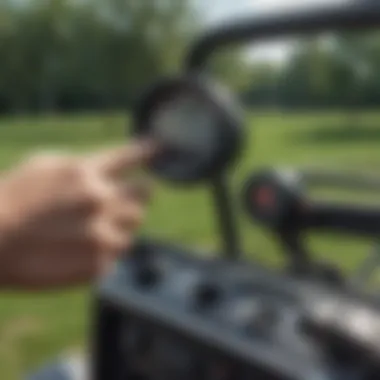 Installation of a Club Car hour meter in a golf cart dashboard