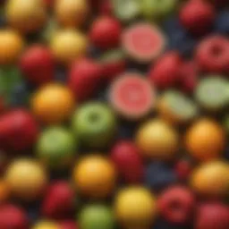 Vibrant assortment of fresh fruits demonstrating their nutritional value
