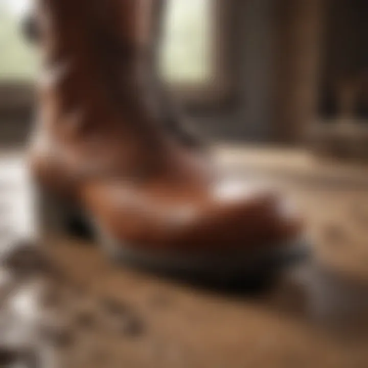 Illustration of dry shod shoe care techniques