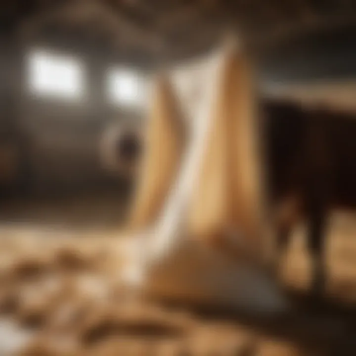 An infographic depicting the benefits of dust bags in livestock care