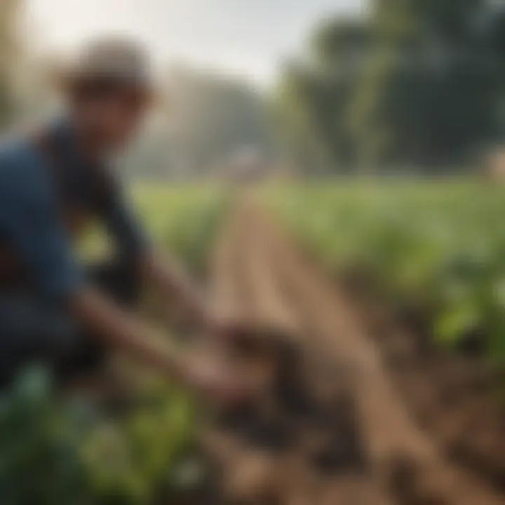 Farmers collaborating to promote sustainable practices