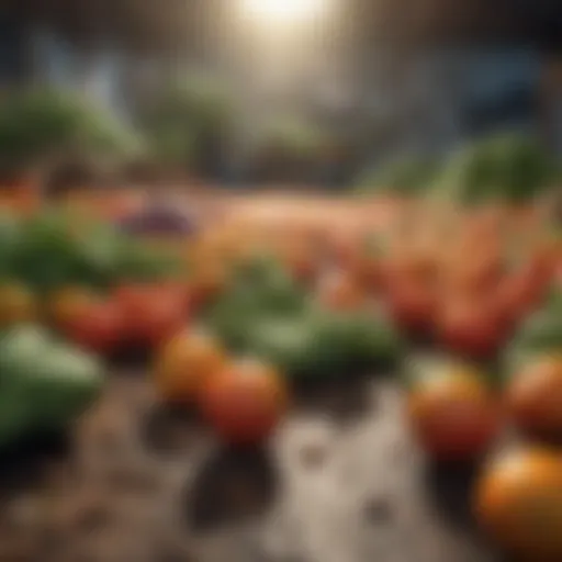 Conceptual illustration of food resilience and sustainability