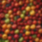 A vibrant display of fresh fruits and vegetables