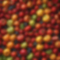 A vibrant display of fresh fruits and vegetables