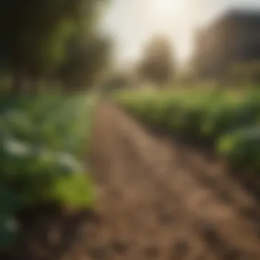 Diverse Crops on a Sustainable Farm A sustainable farm showcasing diverse crops